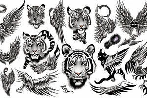 The tiger with wings tattoo idea