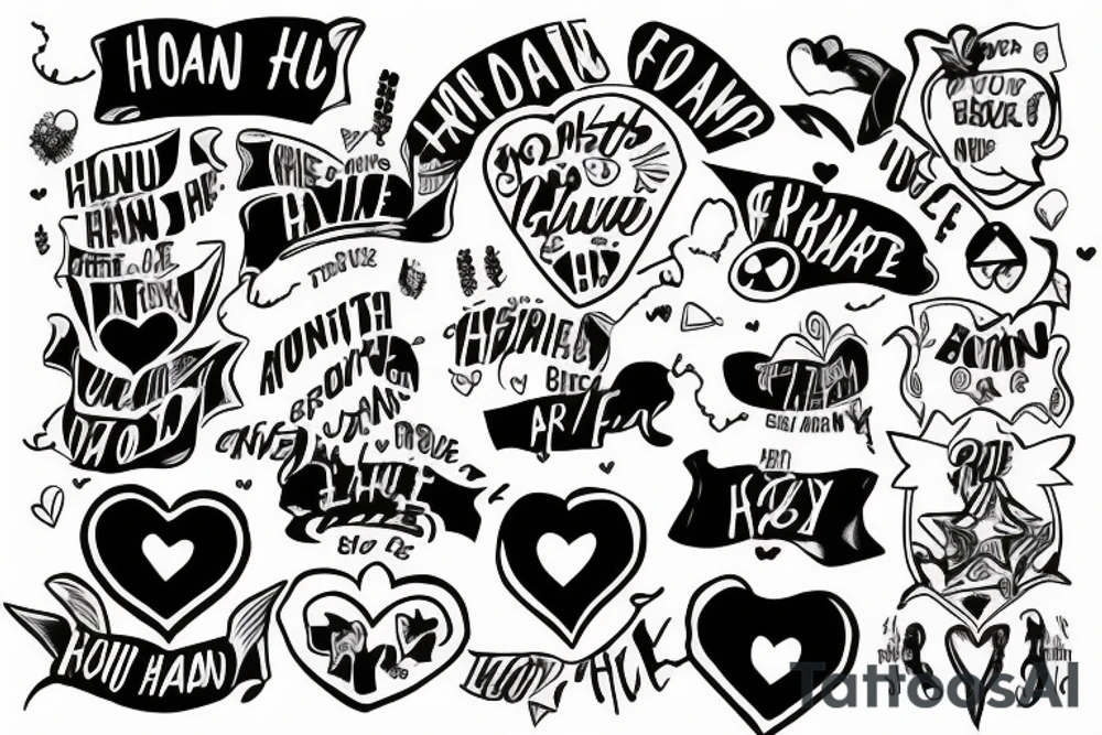 A heart on the run
Keeps a hand on a gun
You can't trust anyone tattoo idea