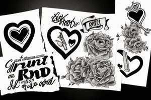 A heart on the run 
Keeps a hand on a gun 
You can't trust anyone tattoo idea