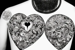 A heart on the run 
Keeps a hand on a gun 
You can't trust anyone tattoo idea