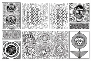 sacred geometry with chakra tattoo idea