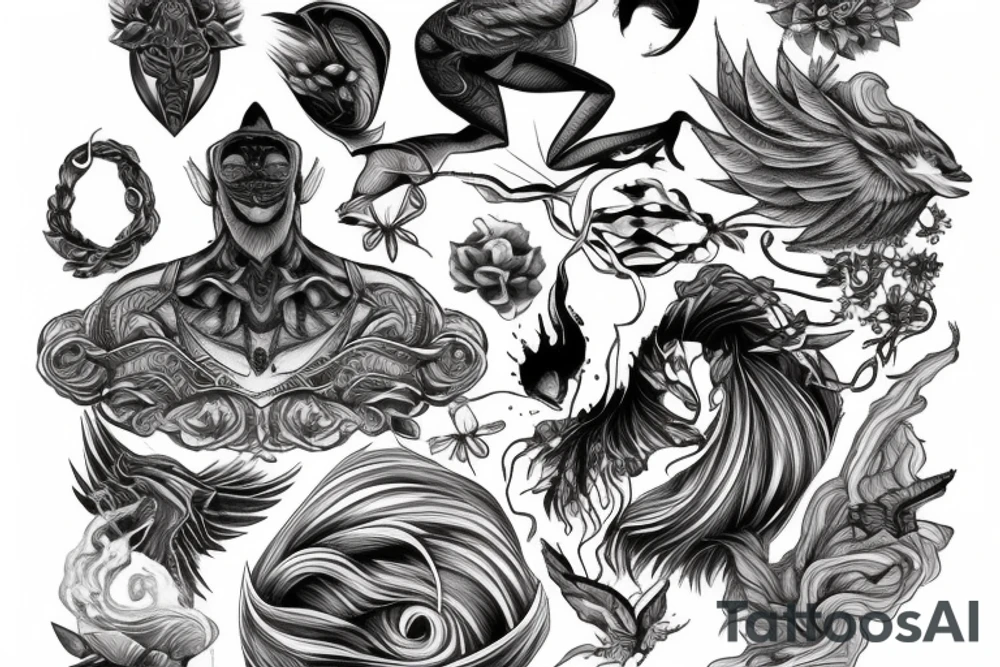 Storm and river tattoo idea