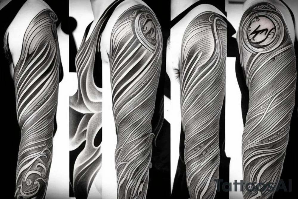 Storm and river tattoo idea