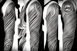 Storm and river tattoo idea