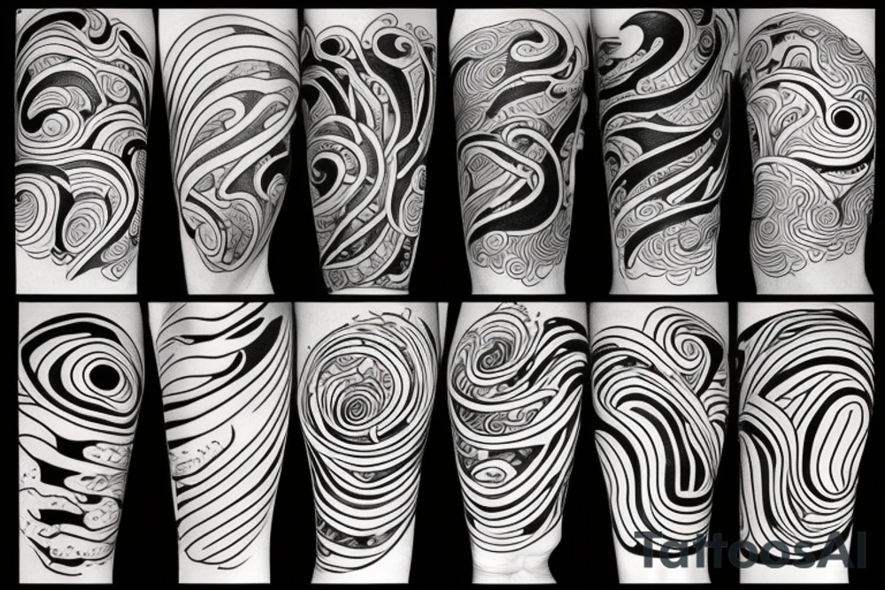 Storm and river tattoo idea