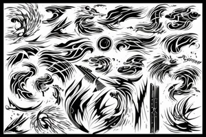 Storm and river tattoo idea