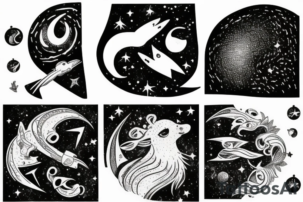aries, space, constellations tattoo idea