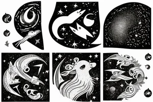aries, space, constellations tattoo idea