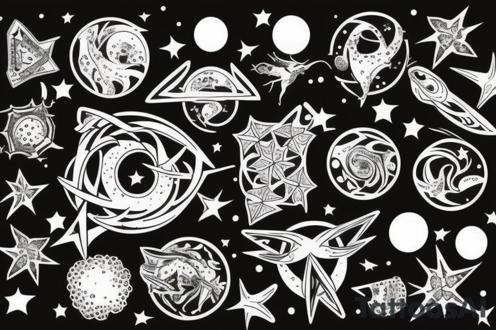 aries, space, constellations tattoo idea