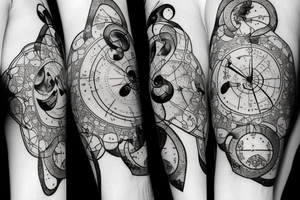 aries, space, stars, constellations tattoo idea