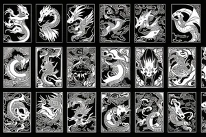 Panda, dragon, phoenix tattoo idea