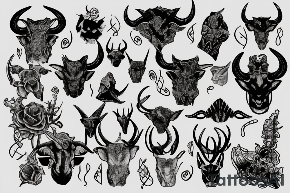 Horns tattoo idea