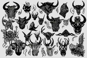 Horns tattoo idea