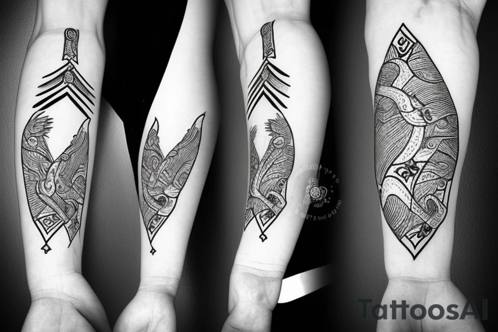 Slavic axe in hand tattoo idea