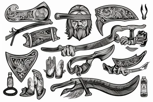 Slavic axe in hand tattoo idea