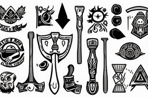 Slavic axe in hand tattoo idea