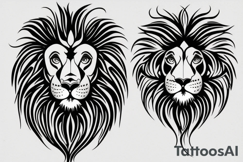 lion tattoo on chest tattoo idea