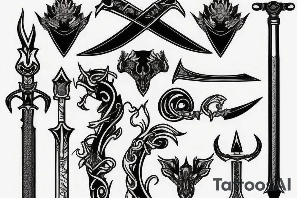 long sword tattoo idea