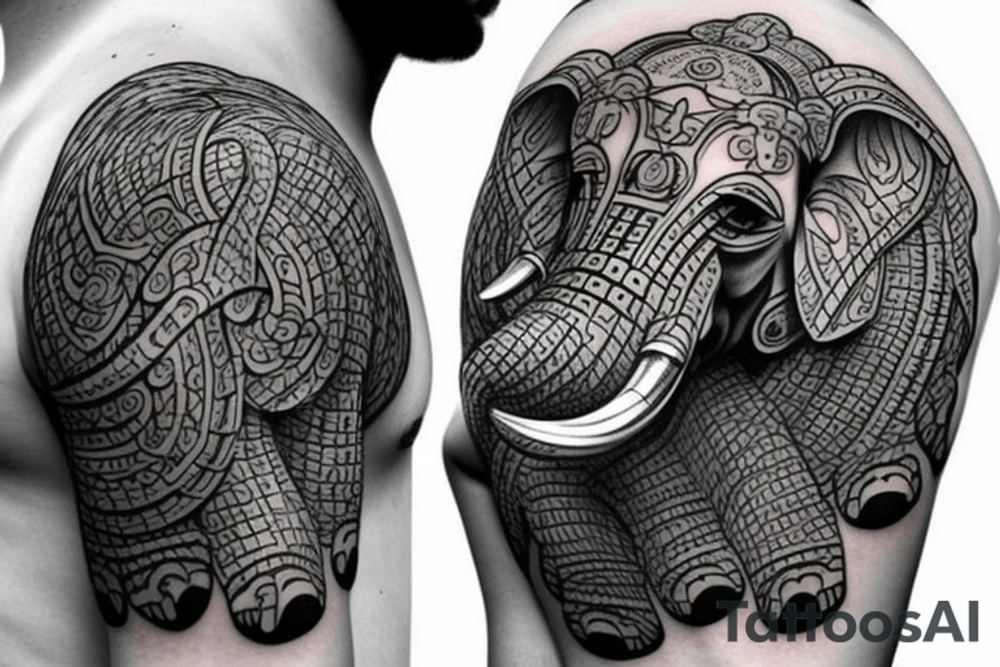 Elephant trombone Viking tattoo idea