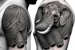 Elephant trombone Viking tattoo idea
