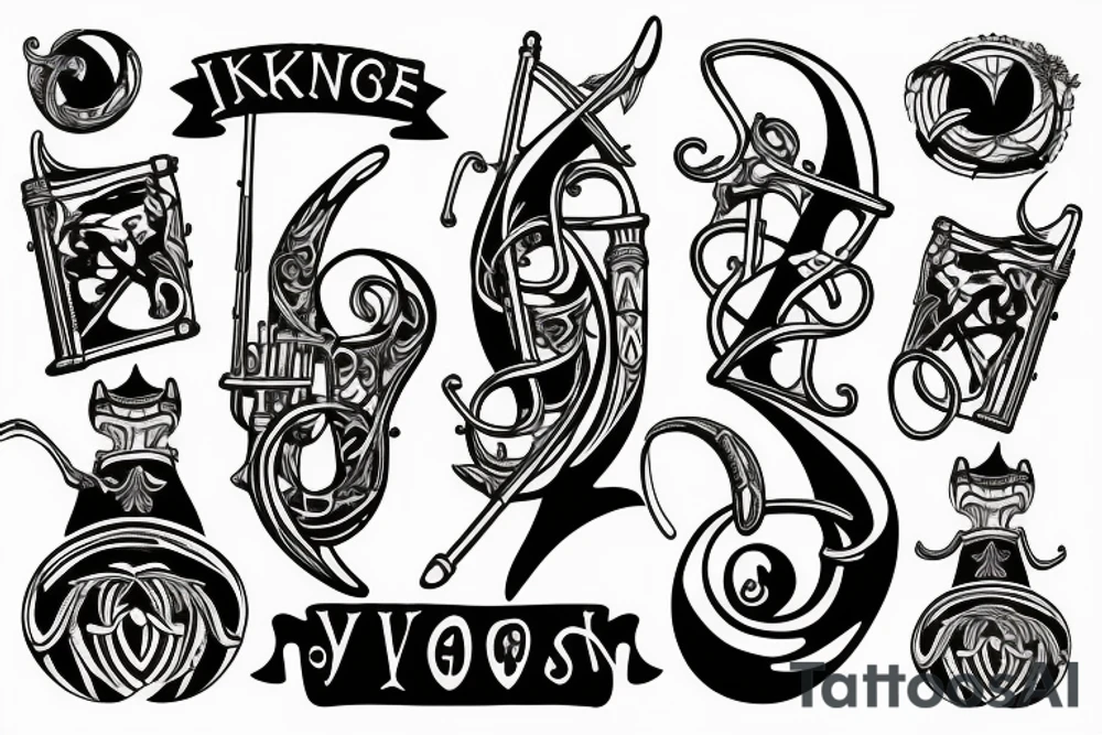 trombone Viking tattoo idea