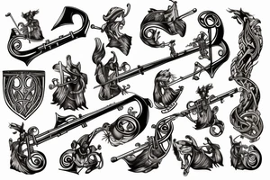 trombone Viking tattoo idea