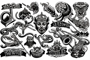 trombone Viking tattoo idea