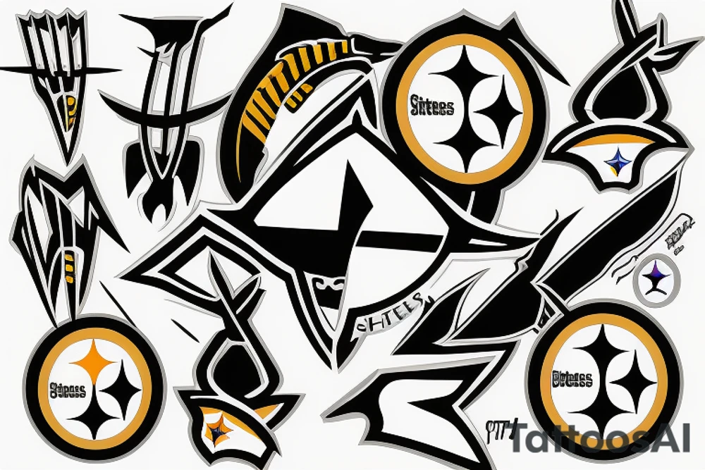 Steelers logo arrow tattoo idea