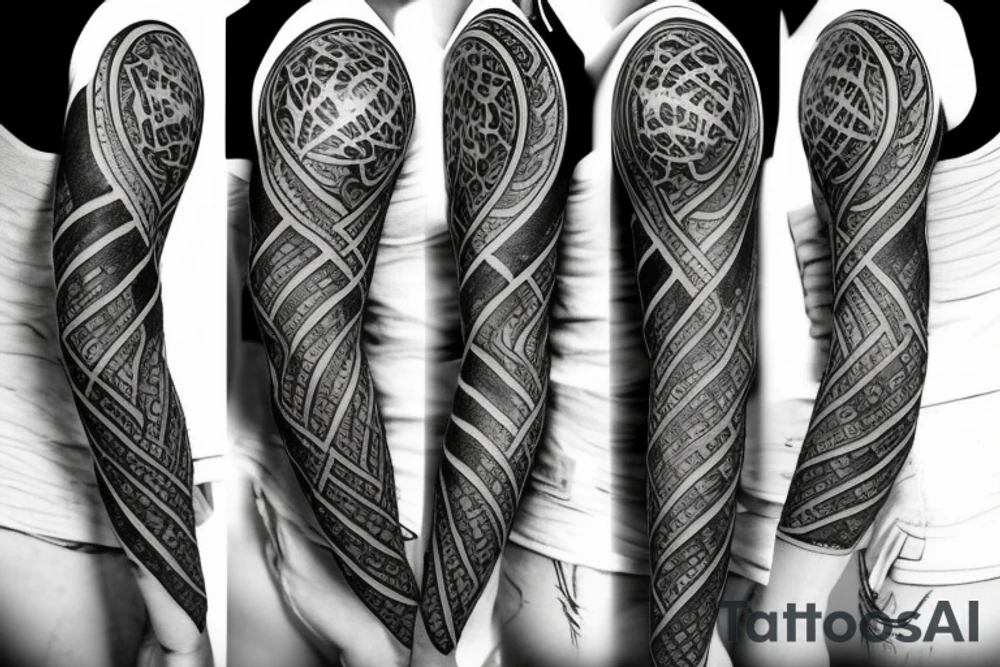 Full sleeve gothic tattoo tattoo idea