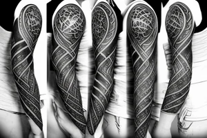 Full sleeve gothic tattoo tattoo idea