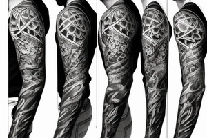 Full sleeve gothic tattoo tattoo idea