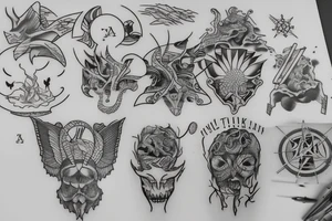 Map Outline of lake Taupo tattoo idea