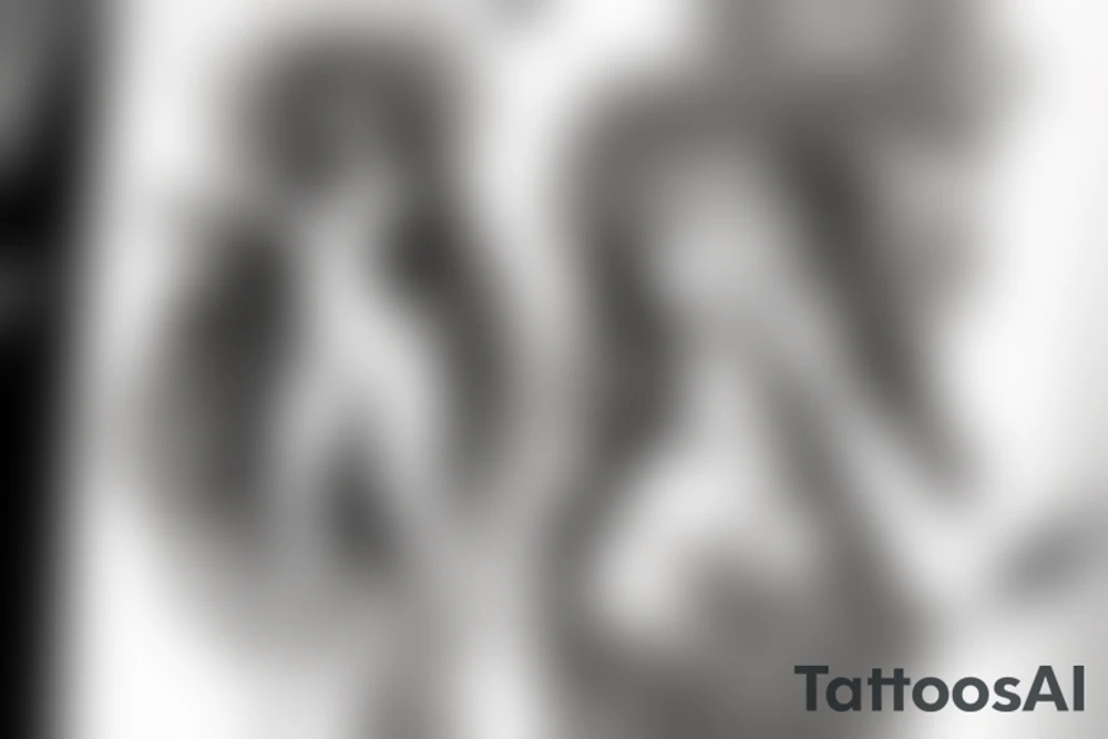 full body aphrodite goddess doing pose tattoo idea