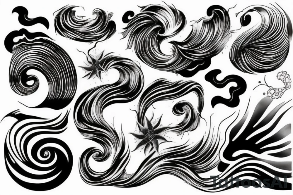 japanese wave design tattoo idea