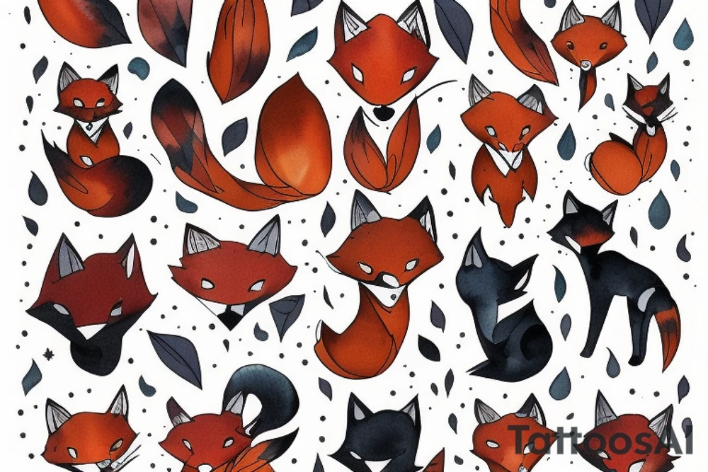 i wanna fox which represnt a straingh and also very confident but also she is a mam one tattoo idea