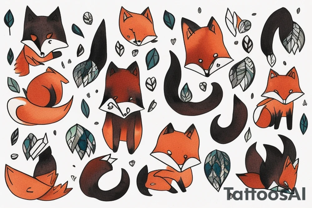 i wanna fox which represnt a straingh and also very confident but also she is a mam one tattoo idea