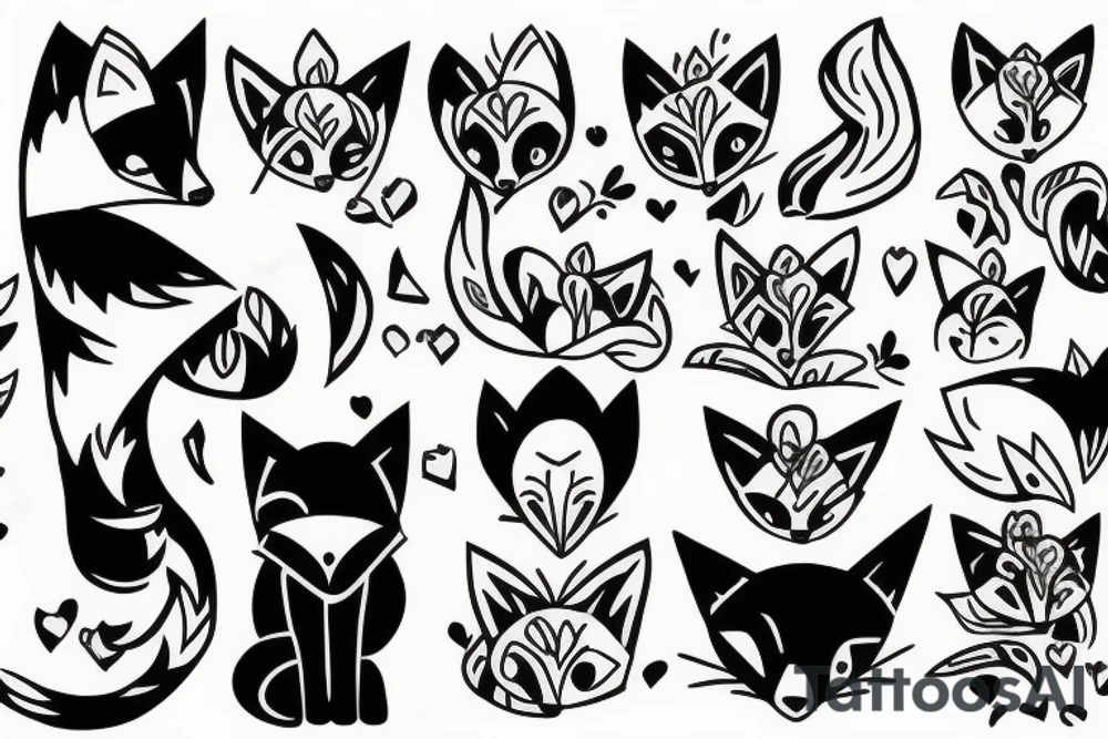 i wanna fox which represents a strong female and also very confident but also she is a mam one and very lovely too tattoo idea