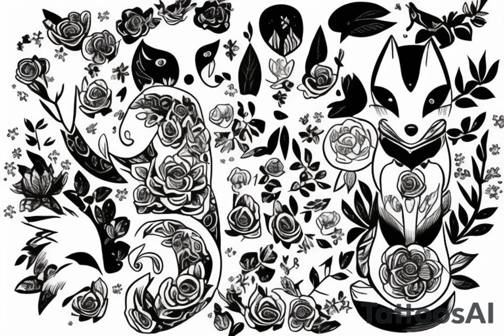 i wanna fox which represents a strong female and also very confident but also she is a mam one and very lovely too tattoo idea