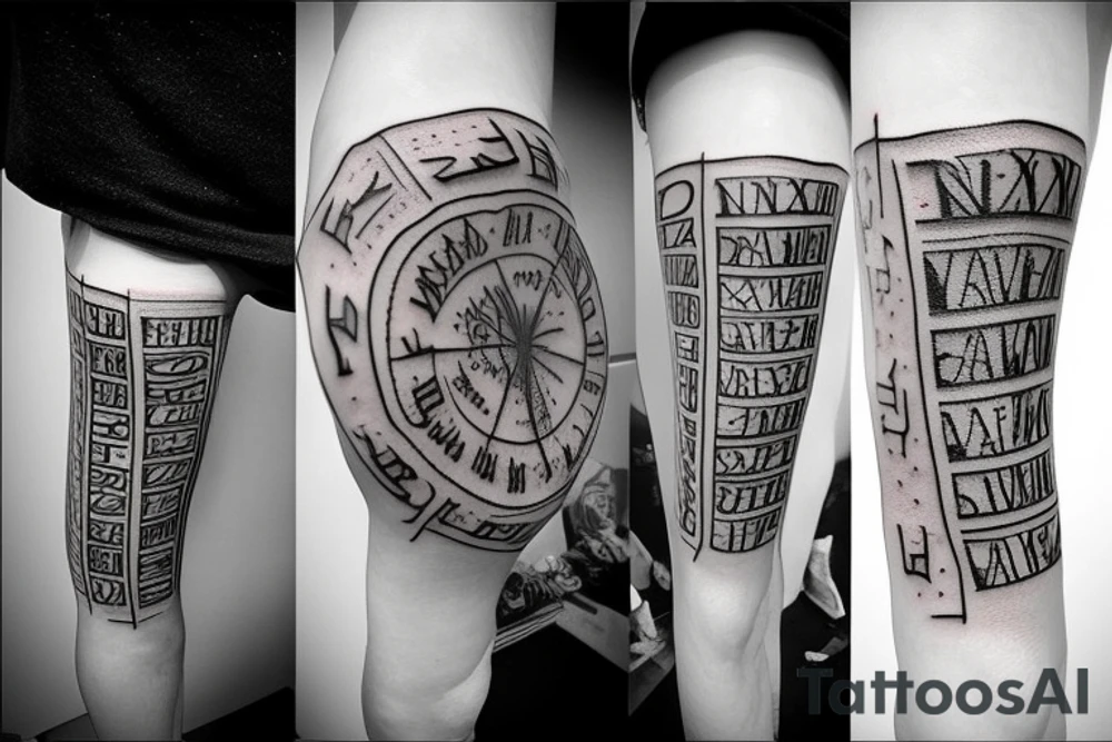 Roman numeric tattoo tattoo idea