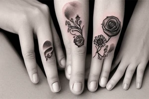 Wedding tattoo ring finger tattoo idea
