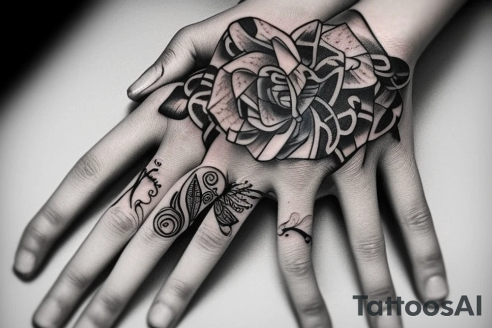 Wedding tattoo ring finger tattoo idea