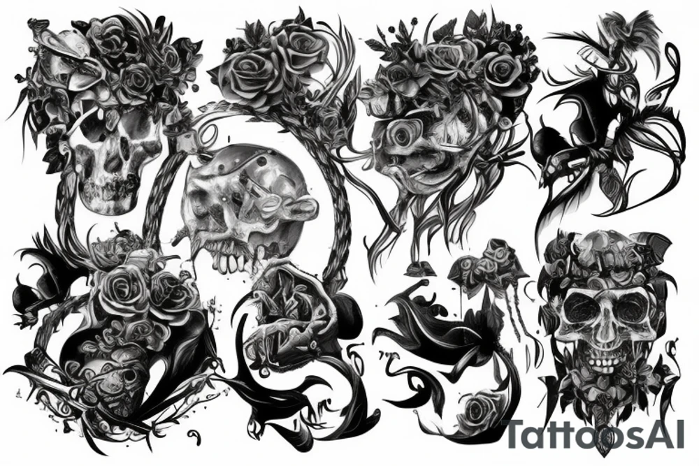 Strzelec jako postać fantasy tattoo idea