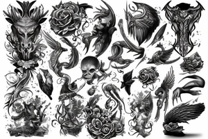 Strzelec jako postać fantasy tattoo idea