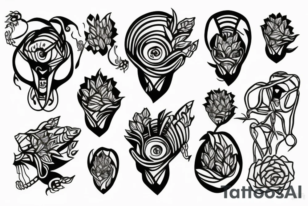 monsterra plant tattoo idea