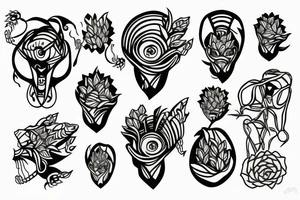 monsterra plant tattoo idea
