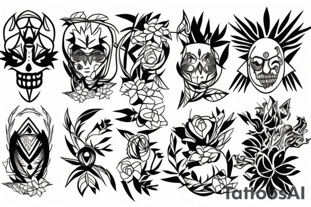 monsterra plant tattoo idea