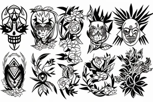 monsterra plant tattoo idea