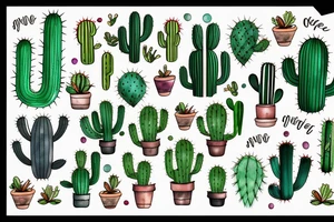 plants, cactus, tattoo idea