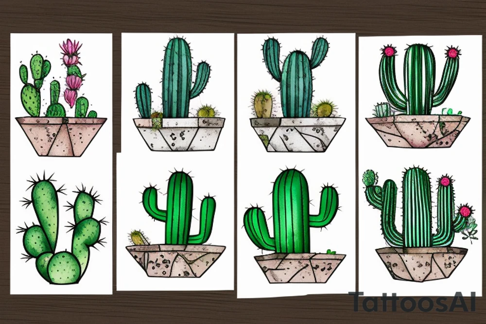 plants, cactus, tattoo idea