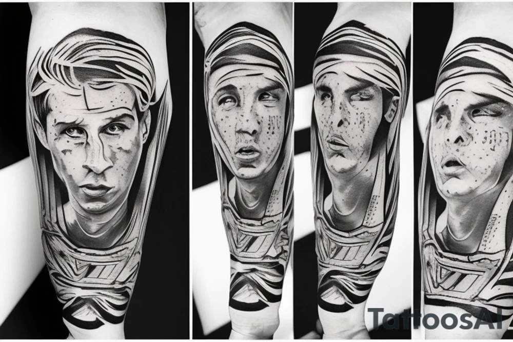football,pich,ronaldo,messi tattoo idea